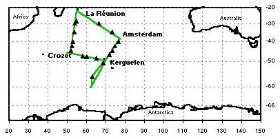 carte des trajet et stations 'types' des campagnes OISO